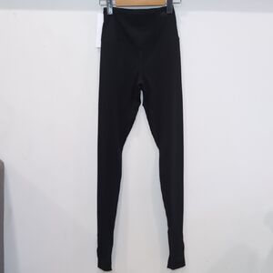 LACOSTE | Women's Black Packable Compressible Hi-Rise Leggings With Foot Gussets